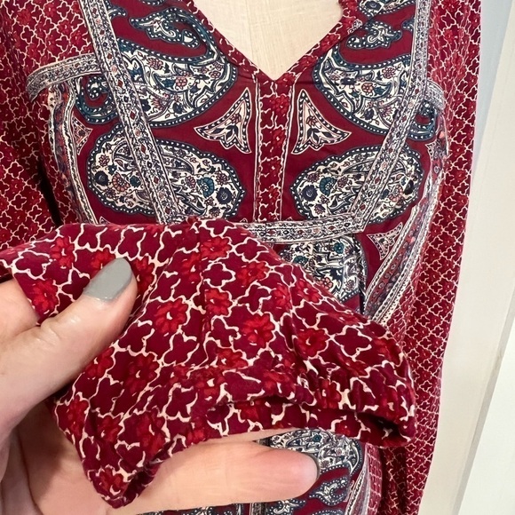 Lucky Brand Rayon Multicolor Long Sleeve Blouse - Picture 4 of 14